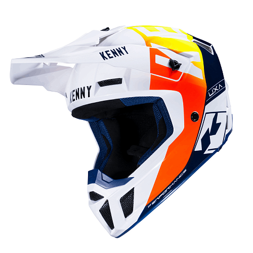 Шлем Kenny Performance White Navy Orange 