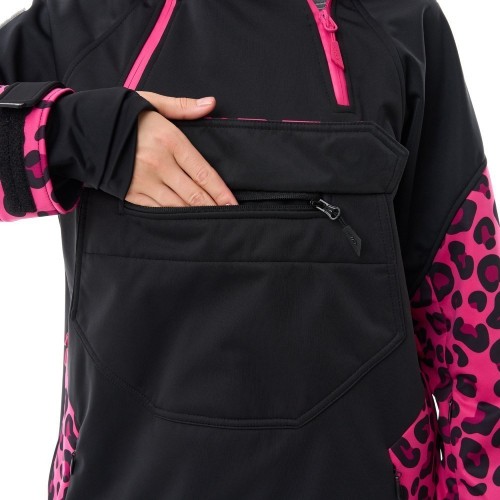 Куртка-анорак сноубордическая DF UKTUS Woman Cat Black - Pink фото 9