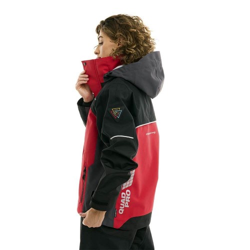 Мембранная куртка QUAD PRO Woman Red - Black - Grey фото 2