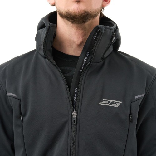 Мототолстовка DF URBAN Man Black с защитой фото 9