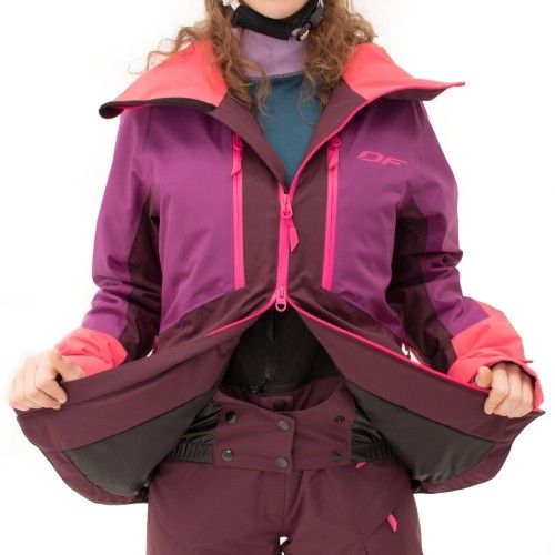 Куртка горнолыжная утепленная Gravity Premium Woman Purple-Brown 2023 фото 5