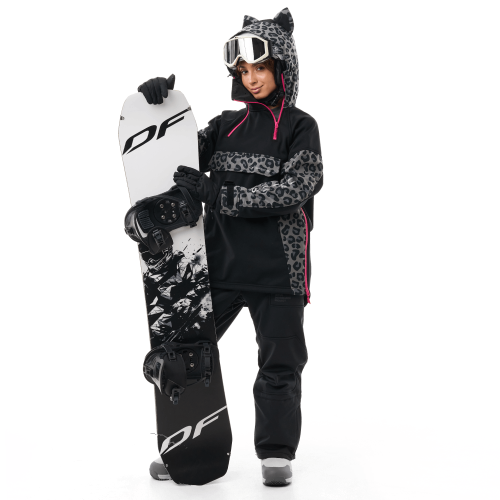 Куртка-анорак сноубордическая DF UKTUS Woman Cat Black - Grey фото 19
