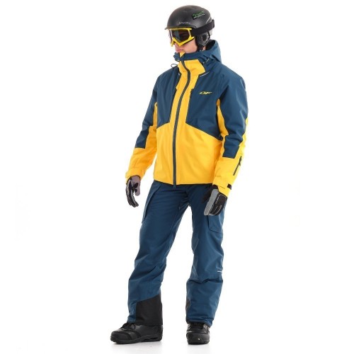 Куртка горнолыжная утепленная Gravity Premium MAN Yellow - Dark Ocean      фото 13