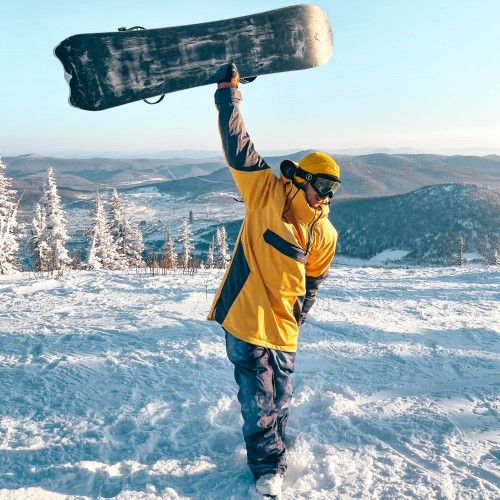 Куртка-анорак сноубордическая DF UKTUS Man Yellow - Grey фото 19