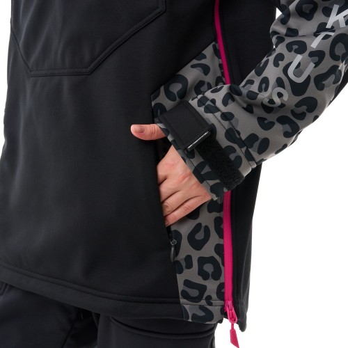 Куртка-анорак сноубордическая DF UKTUS Woman Cat Black - Grey фото 15