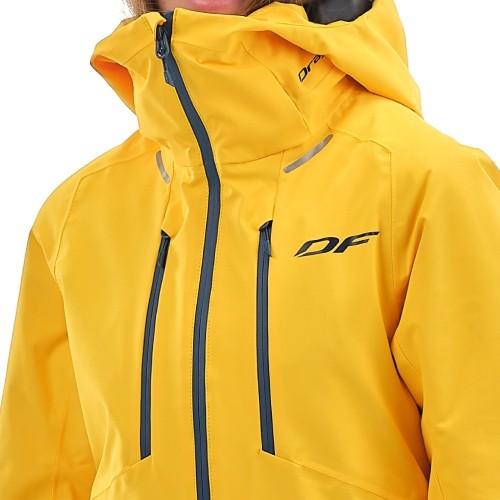 Куртка горнолыжная утепленная Gravity Premium WOMAN Yellow-Dark Ocean            фото 6