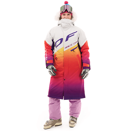 Плащ зимний RACE COAT WINTER SUNSET Woman Orange - Violet 