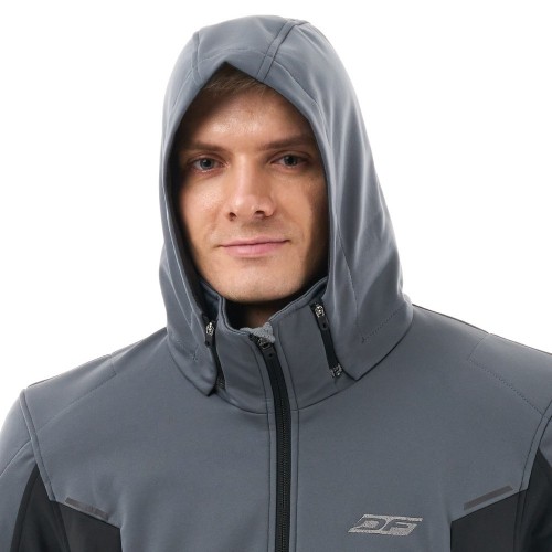 Мототолстовка DF URBAN Man Grey с защитой фото 4