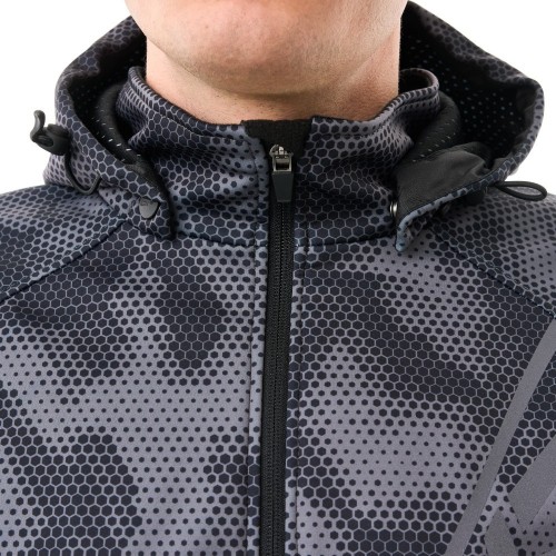 Мототолстовка DF URBAN Grey Polygon с защитой фото 4