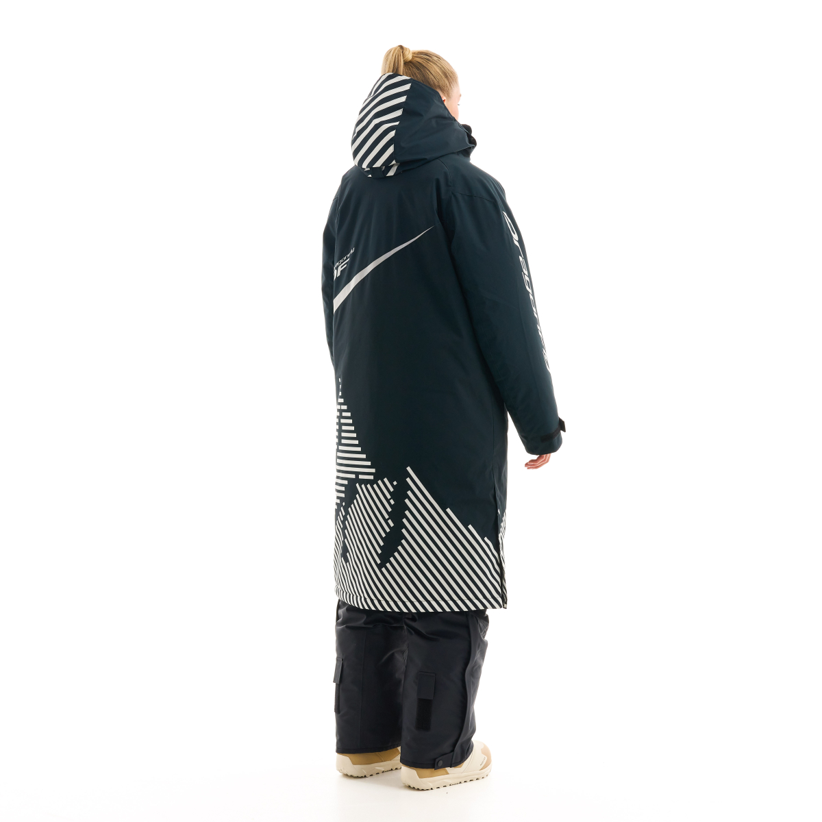Плащ зимний RACE COAT Woman Black - White
