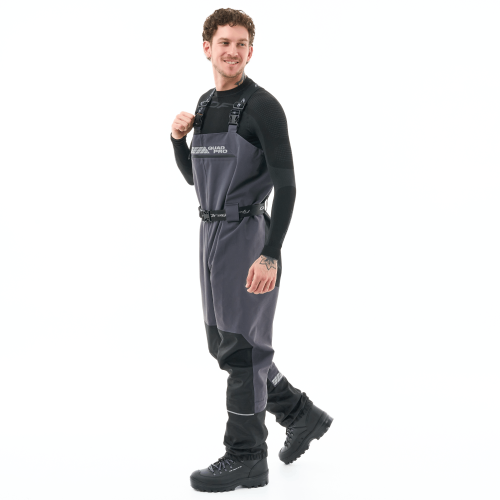 Вейдерсы мембранные QUAD PRO Man Grey - Black фото 2