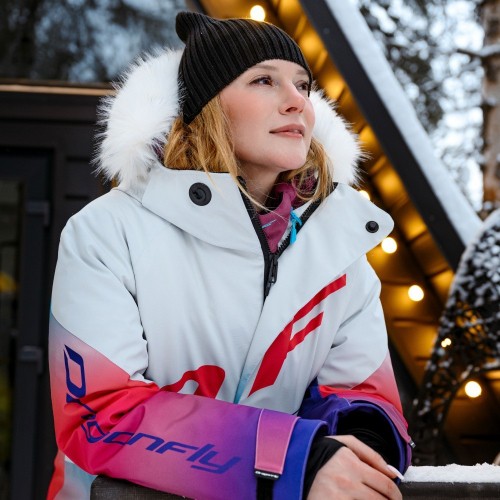 Плащ зимний RACE COAT WINTER SUNSET Woman Coral - Blue фото 19