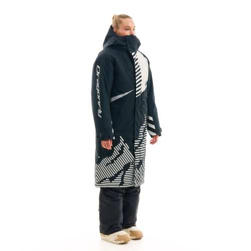 Плащ зимний RACE COAT Woman Black - White фото 5