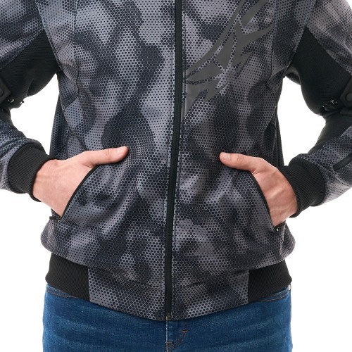 Мототолстовка DF URBAN Grey Polygon с защитой фото 11