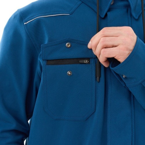 Моторубашка STREETFIGHTER Man Dark Blue с защитой фото 10