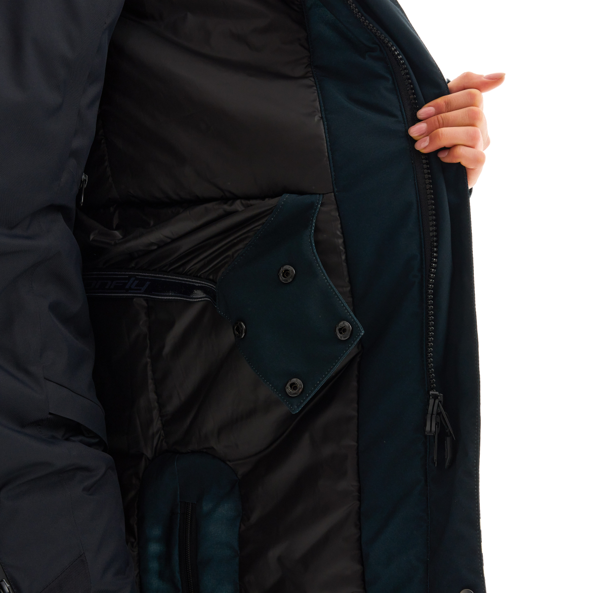 Плащ зимний RACE COAT Woman Black - White