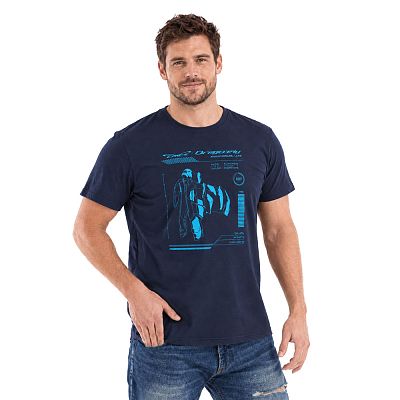 Футболка с принтом SNOW CYBORG Man Dark Blue 