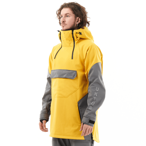 Куртка-анорак сноубордическая DF UKTUS Man Yellow - Grey фото 2