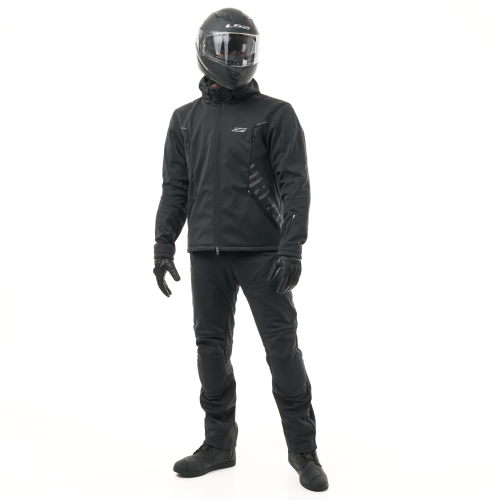 Мототолстовка DF URBAN Man Black с защитой фото 19