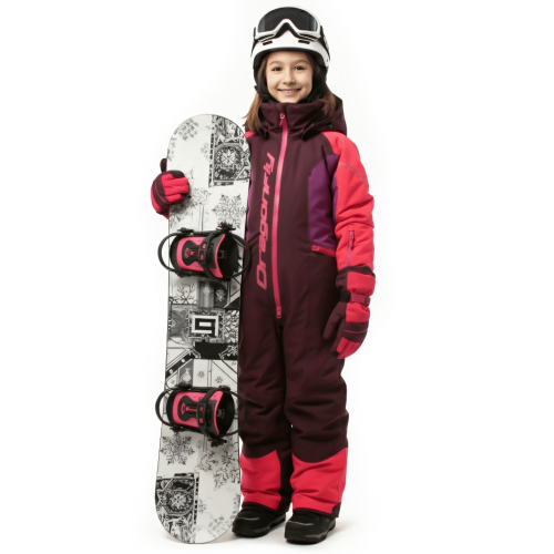 Зимний утепленный комбинезон DF Junior. Gravity Purple - Brown 2023 фото 13