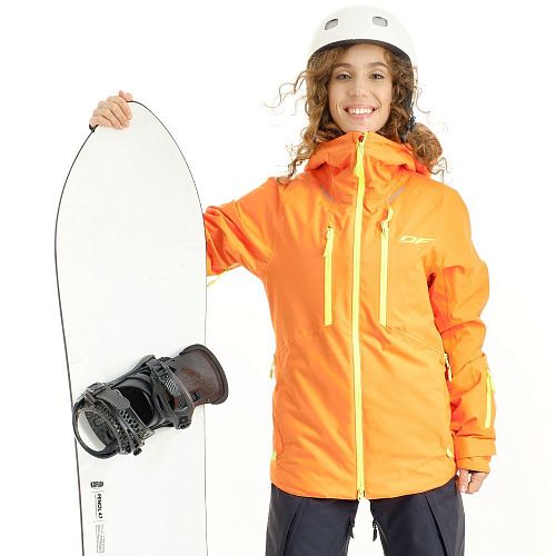 Куртка горнолыжная утепленная Gravity Premium Woman Orange-Yellow 2023                    